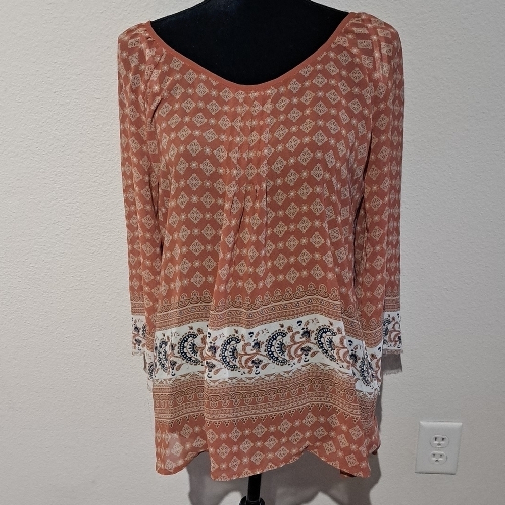Blu pepper large bohemian sheer blouse, barely worn!